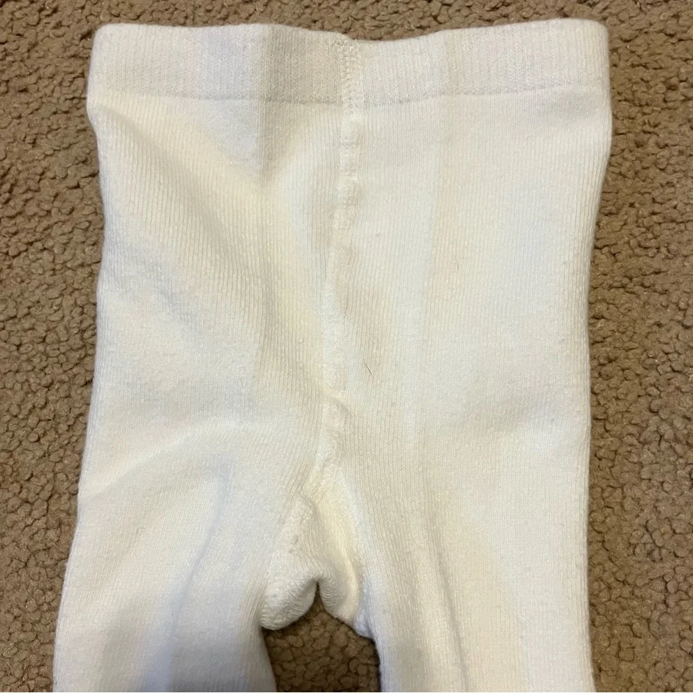 French Connection Baby Girl’s White Cat Knees Tights Sz‎ 3-6 Months *LIKE NEW*